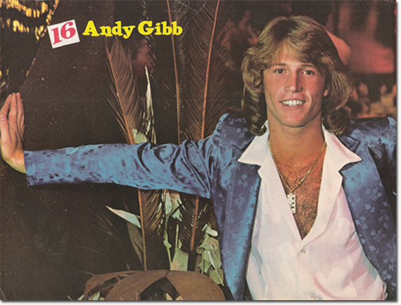 Andy Gibb poster, June 1978, 16 MAGAZINE, New York NY