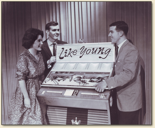 An early photo of the original trio of hosts of the legendary Saturday night teen music and dance show ‘Like Young’ on CFCF TV 12, Montreal, circa 1961-62