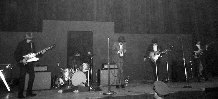 Les Rolling Stones sur scne et en spectacle, le 23 avril 1965,  l'Arna Maurice Richard de Montral.