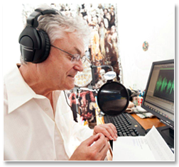 Voix hors-champ de publicités radio et télé